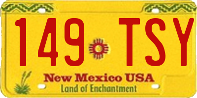 NM license plate 149TSY