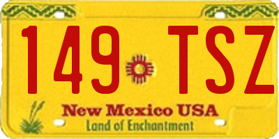 NM license plate 149TSZ