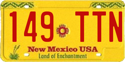NM license plate 149TTN