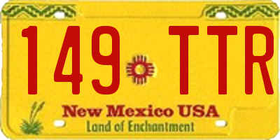 NM license plate 149TTR