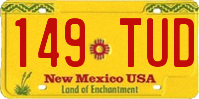 NM license plate 149TUD
