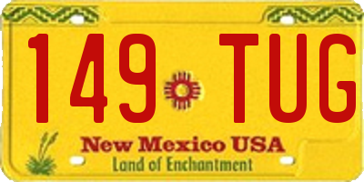 NM license plate 149TUG