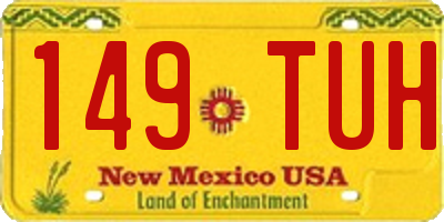 NM license plate 149TUH