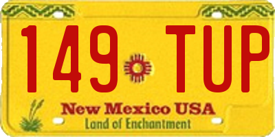 NM license plate 149TUP
