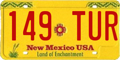 NM license plate 149TUR