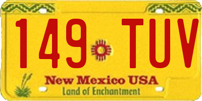 NM license plate 149TUV