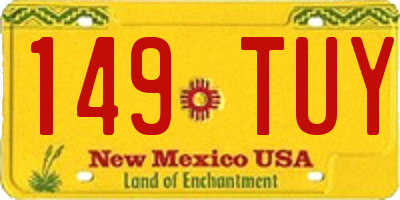 NM license plate 149TUY