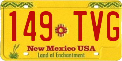 NM license plate 149TVG