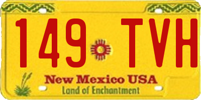 NM license plate 149TVH