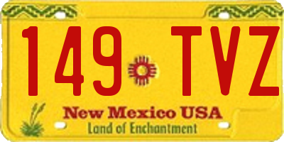 NM license plate 149TVZ