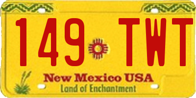 NM license plate 149TWT