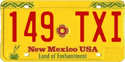 NM license plate 149TXI