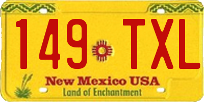 NM license plate 149TXL