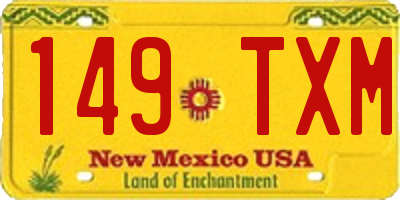 NM license plate 149TXM