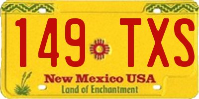 NM license plate 149TXS