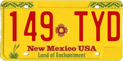 NM license plate 149TYD