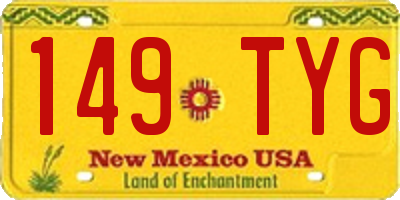 NM license plate 149TYG