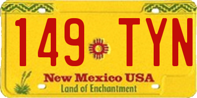 NM license plate 149TYN