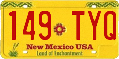 NM license plate 149TYQ