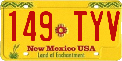 NM license plate 149TYV