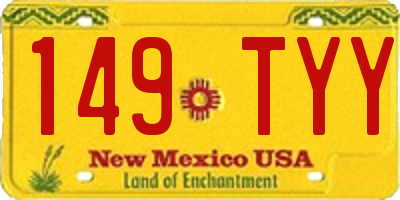 NM license plate 149TYY