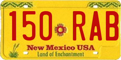 NM license plate 150RAB