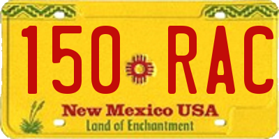 NM license plate 150RAC