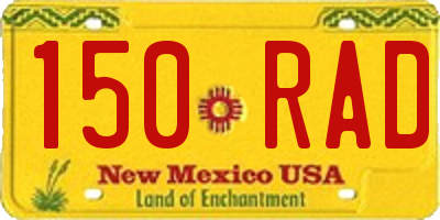 NM license plate 150RAD