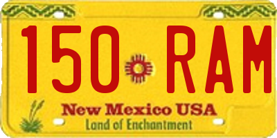 NM license plate 150RAM