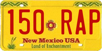 NM license plate 150RAP