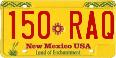 NM license plate 150RAQ