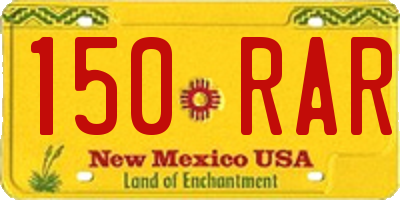 NM license plate 150RAR