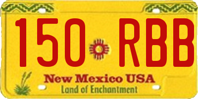 NM license plate 150RBB