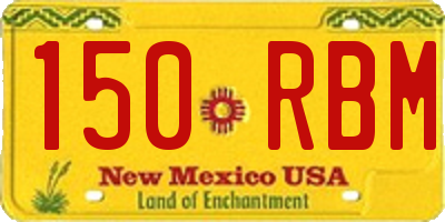 NM license plate 150RBM