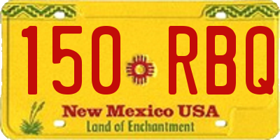 NM license plate 150RBQ