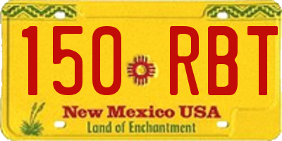 NM license plate 150RBT