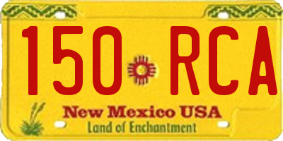 NM license plate 150RCA