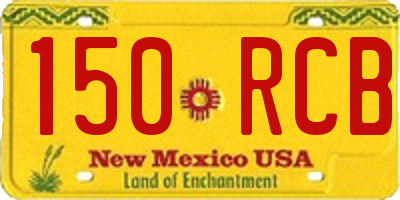 NM license plate 150RCB
