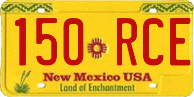 NM license plate 150RCE