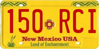 NM license plate 150RCI