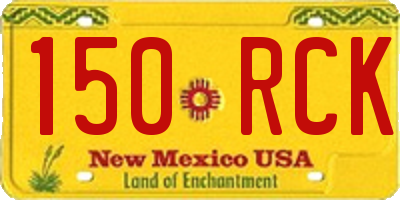 NM license plate 150RCK