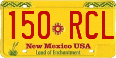 NM license plate 150RCL