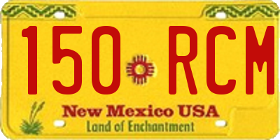 NM license plate 150RCM