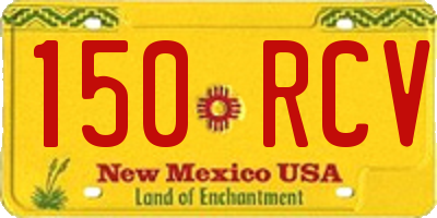NM license plate 150RCV