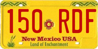 NM license plate 150RDF