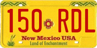 NM license plate 150RDL