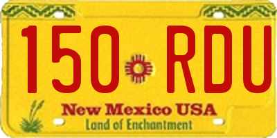 NM license plate 150RDU