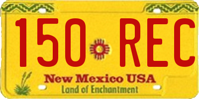 NM license plate 150REC