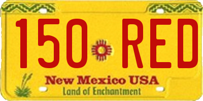 NM license plate 150RED