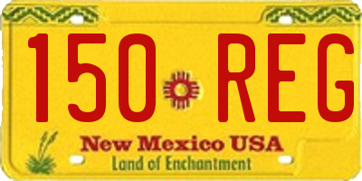 NM license plate 150REG